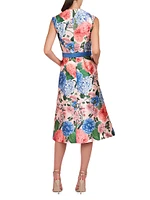 Rosemund Floral Mikado Midi-Dress