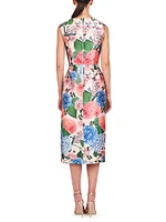 Henrietta Floral Mikado Midi-Dress