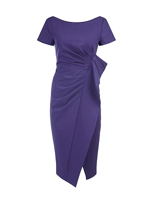 Farah Crepe Sheath Midi-Dress