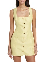 Sunnie Button-Front Sleeveless Minidress