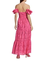 Young Love Eyelet Tiered Maxi Dress