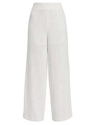 Jordey Linen-Blend Wide-Leg Pants