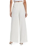 Jordey Linen-Blend Wide-Leg Pants