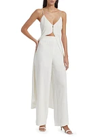 Jordey Linen-Blend Wide-Leg Pants