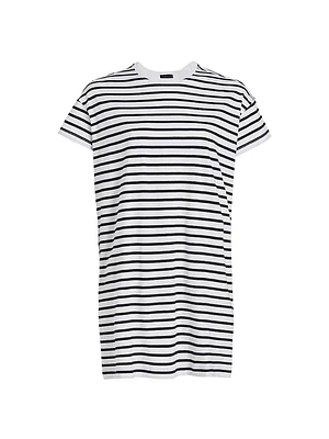 Stripe Cotton T-Shirt Dress