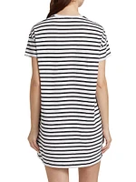 Stripe Cotton T-Shirt Dress