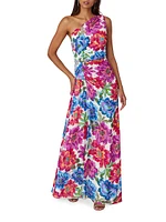 Neema Floral One-Shoulder Maxi Dress