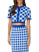 Dasia Checked Crop Top