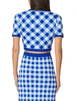 Dasia Checked Crop Top