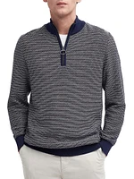 Dunstan Jacquard Cotton Half-Zip Sweater