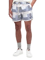 Patchwork Drawstring Swim Shorts