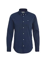 Cotton-Blend Button-Down Shirt