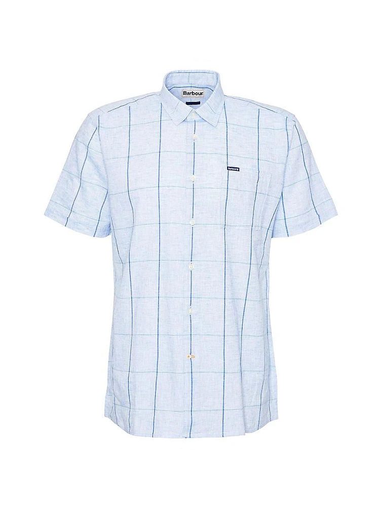 Swaledale Window Pane Print Short-Sleeve Shirt