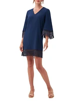 Sanibel Fringe Satin Minidress