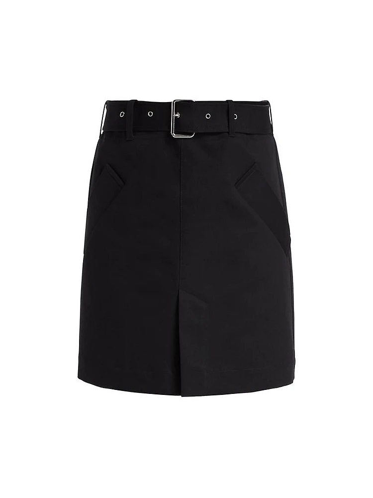 Cotton Trench Miniskirt