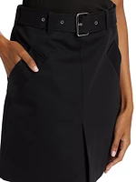 Cotton Trench Miniskirt