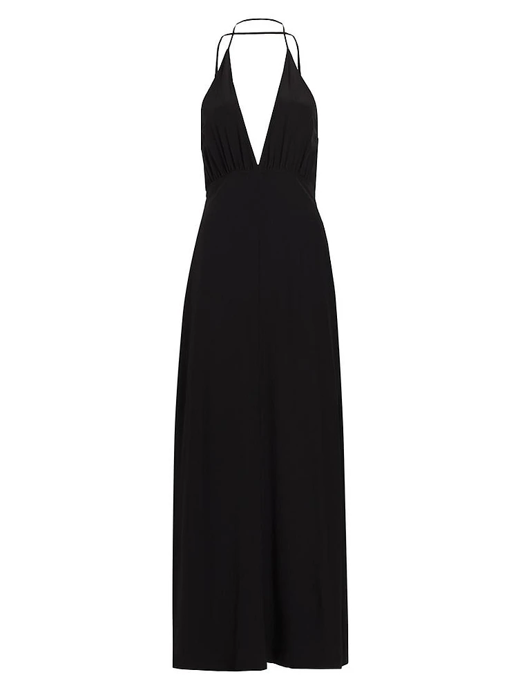 Silk Strappy Maxi Dress