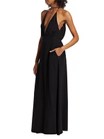 Silk Strappy Maxi Dress