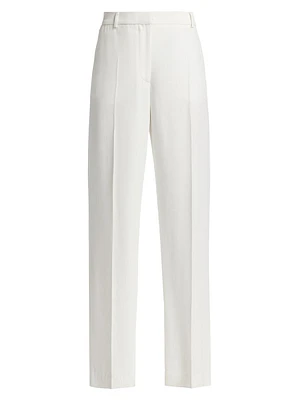 Wide-Leg Split-Hem Trousers