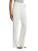 Wide-Leg Split-Hem Trousers