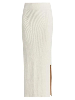 Bouclé Knit Maxi Skirt