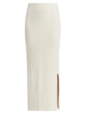 Bouclé Knit Maxi Skirt