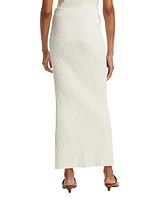 Bouclé Knit Maxi Skirt