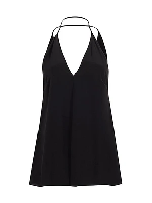 Double-Halter Silk Tank