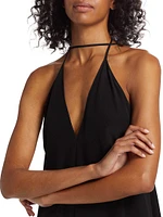 Double-Halter Silk Tank