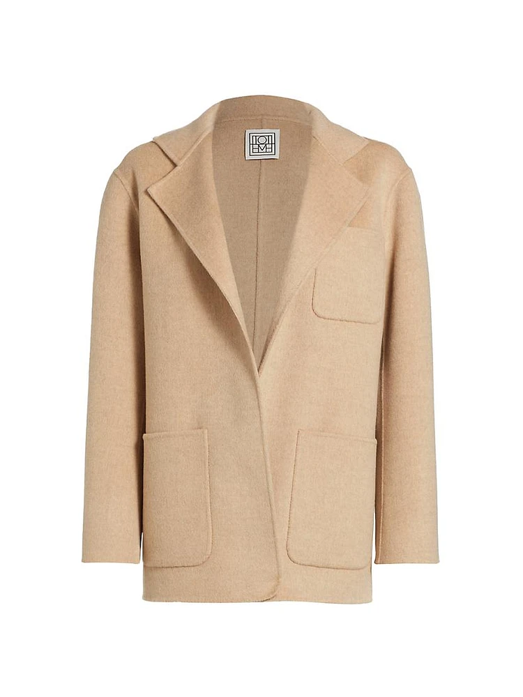 Wool Doublé Open-Front Jacket