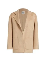 Wool Doublé Open-Front Jacket