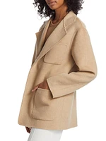 Wool Doublé Open-Front Jacket