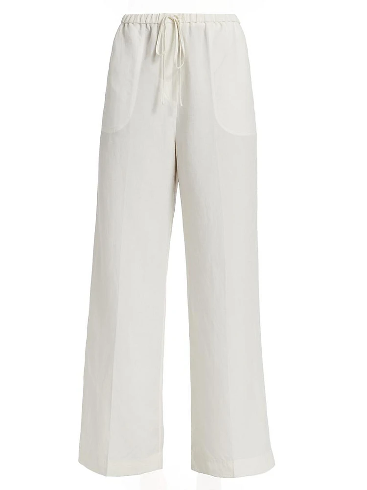 Fluid Drawstring Trousers