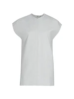 Twisted-Seam Cap-Sleeve Top