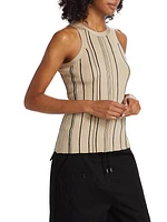 Curved Rib-Knit Tank