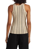 Curved Rib-Knit Tank