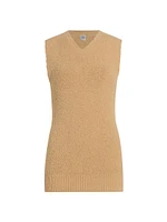 Sleeveless Cotton-Blend Terry Knit Top