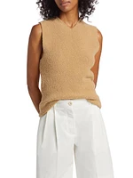 Sleeveless Cotton-Blend Terry Knit Top