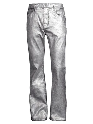 Metallic Coated Stretch Jeans