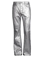 Metallic Coated Stretch Jeans