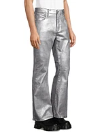 Metallic Coated Stretch Jeans