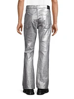 Metallic Coated Stretch Jeans