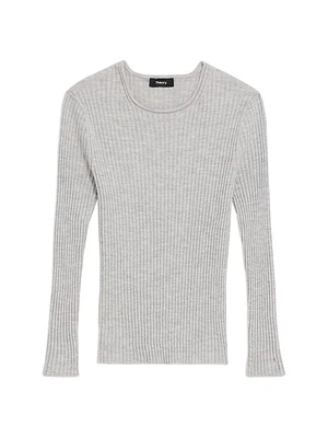 Slim Ribbed Merino Wool Top