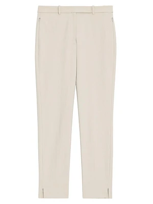 High-Ride Cotton-Blend Tapered Pants