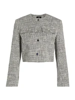 Cotton Tweed Military Jacket