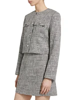 Cotton Tweed Military Jacket