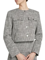 Cotton Tweed Military Jacket