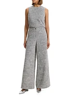 Heathered Wide-Leg Pant