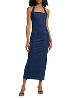 Evita Denim Halter Dress