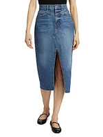 Jagger Denim Midi-Skirt